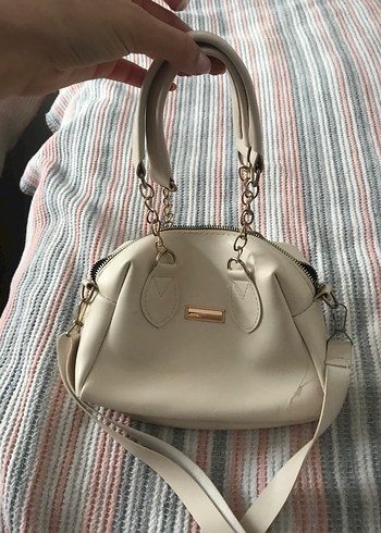 Beyaz Deri Modern Klasik Kadın Çanta - Görsel 3