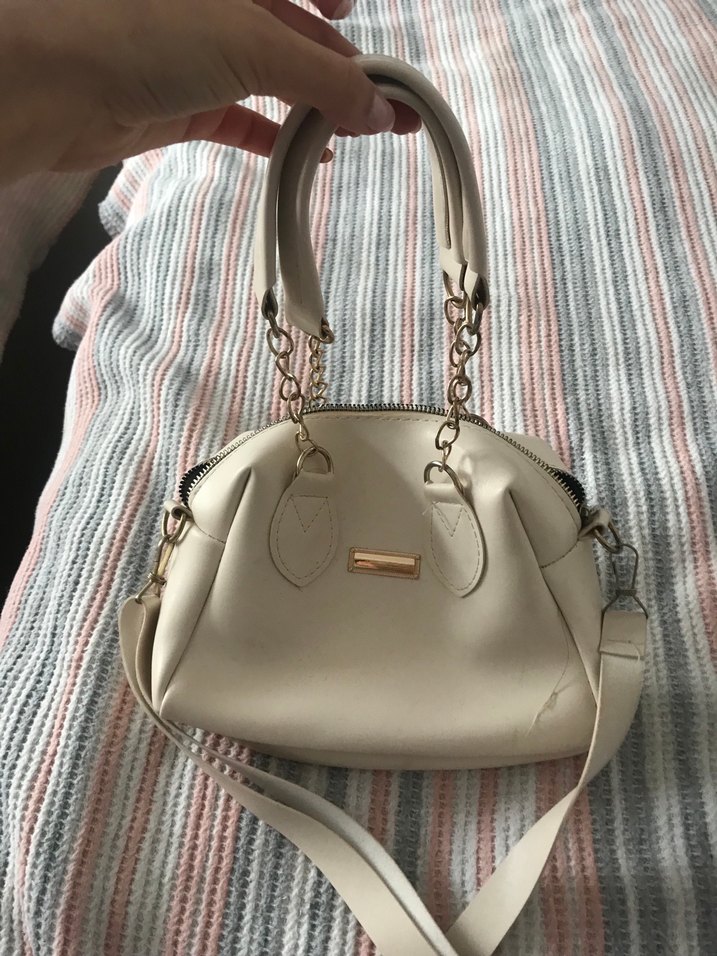 Beyaz Deri Modern Klasik Kadın Çanta - Görsel 3