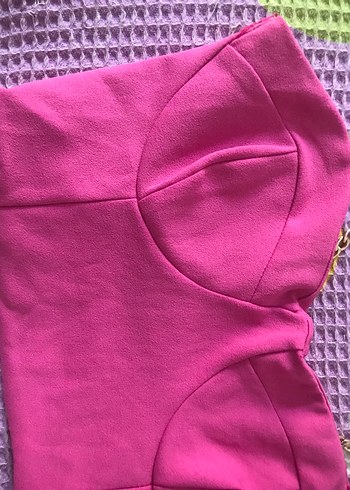 Kızlar için Pembe V Yaka Fermuarlı Atlet - Görsel 4