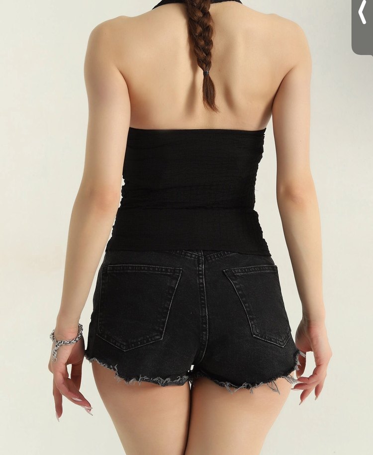 Siyah Straplez Mini Atlet - Görsel 2