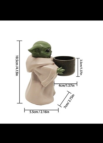 Beden çeşitli Renk YODA KARAKTER SAKSI