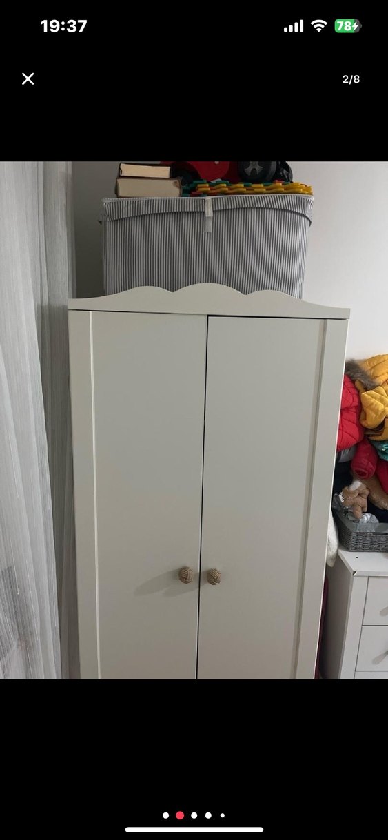 Beyaz Çocuk Gardırop Dolabı - Görsel 2