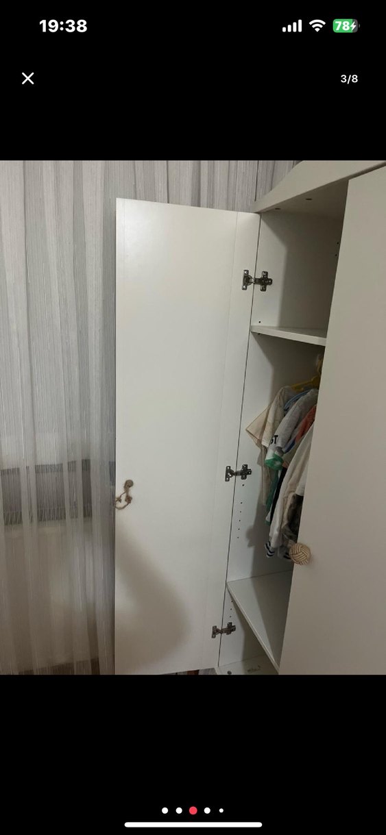 Beyaz Çocuk Gardırop Dolabı - Görsel 3