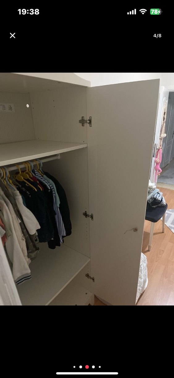 Beyaz Çocuk Gardırop Dolabı - Görsel 4