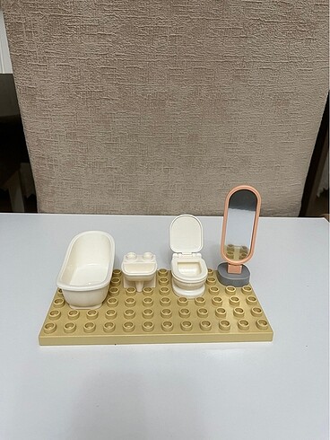 Lego duplo uyumlu banyo , lavabo seti