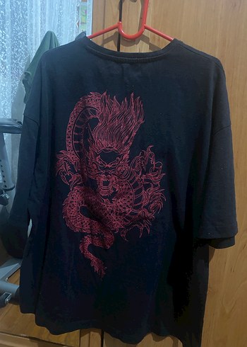 Kısa Kollu Baskılı ejder tişört - Görsel 2