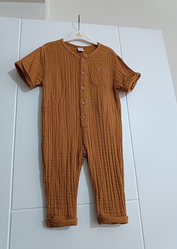 müslin kumaş Bebek Tulumu