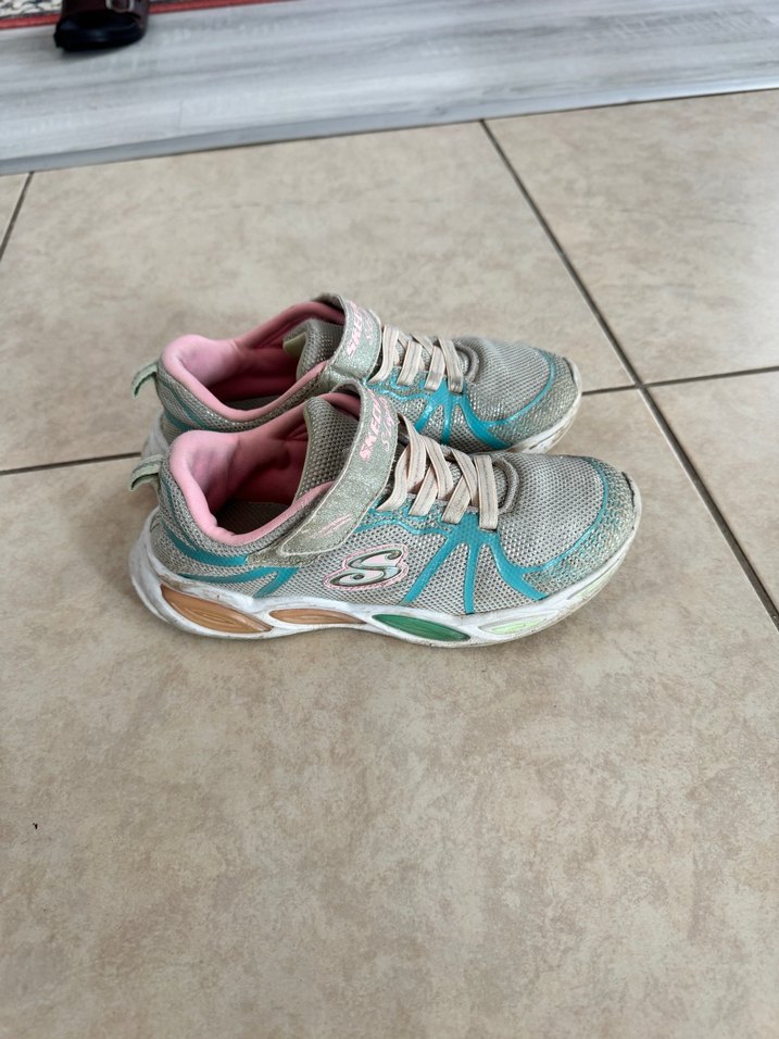 Kız Çocuk Turkuaz Yılan Desenli Spor Ayakkabı - Görsel 3