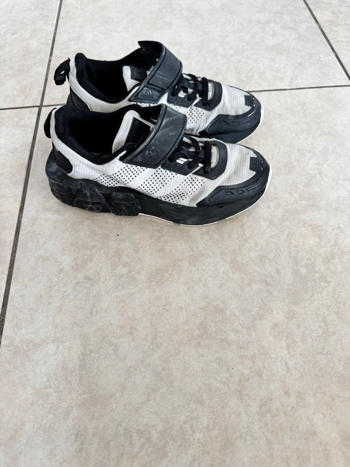 Gri Erkek Çocuk Sneakers Velcro Bantlı - Görsel 3