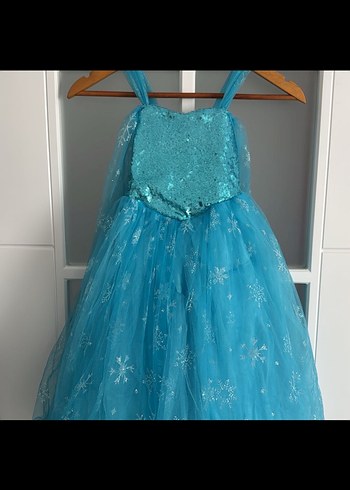 Mavi Nakışlı Bohem Çocuk Elbisesi - Görsel 2