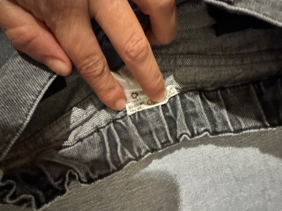 Düğmeli Gri Midi Denim Şort - Görsel 2