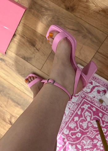 Pembe Platform Topuklu Kadın ayakkabı - Görsel 2