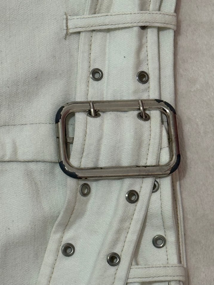 y2k Gümüş Kemerli Mini Etek - Görsel 3