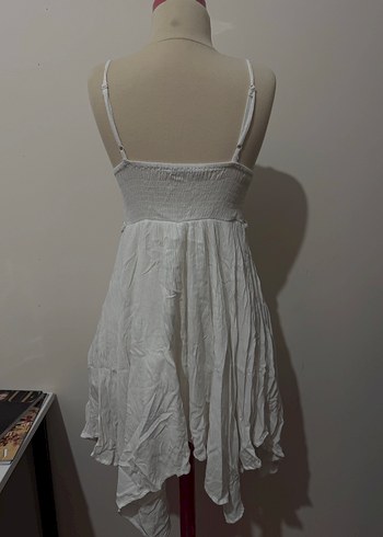 Stradivarius V Yaka Dantel Detaylı Bohem Midi Elbise - Görsel 2