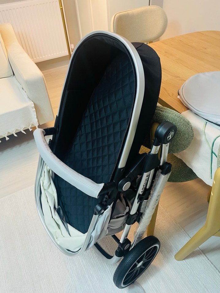 Yoyko Capsule Egg Travel Sistem Bebek Arabası Gri Silver - Görsel 3