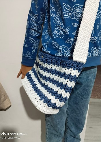 makrome ipi kol çantası - Görsel 2