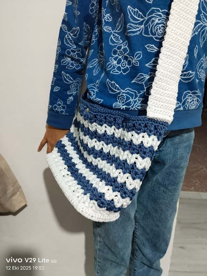 makrome ipi kol çantası - Görsel 2