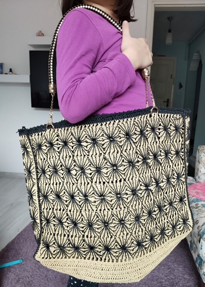 Kağıt ipten çanta  - Görsel 4