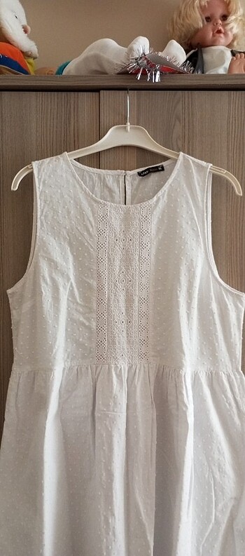 Defacto Beyaz kısa Defacto yazlık elbise
