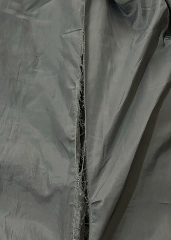 Gri Midi Erkek Palto Şeffaf Detaylı - Görsel 5