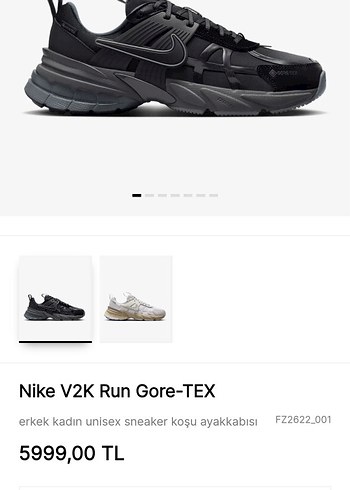 Nike V2K Run Gore-TEX Siyah Unisex Sneaker