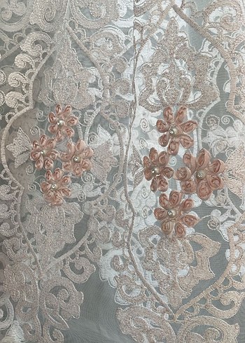 Pudra Nakışlı Brillant Tül - Görsel 2
