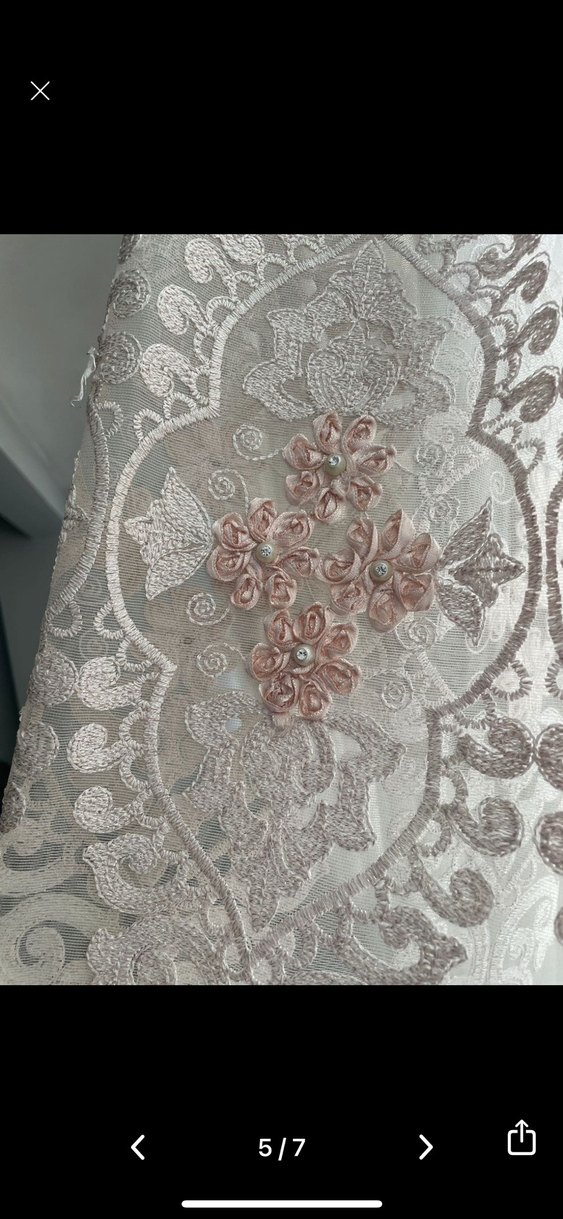 Pudra Nakışlı Brillant Tül - Görsel 3