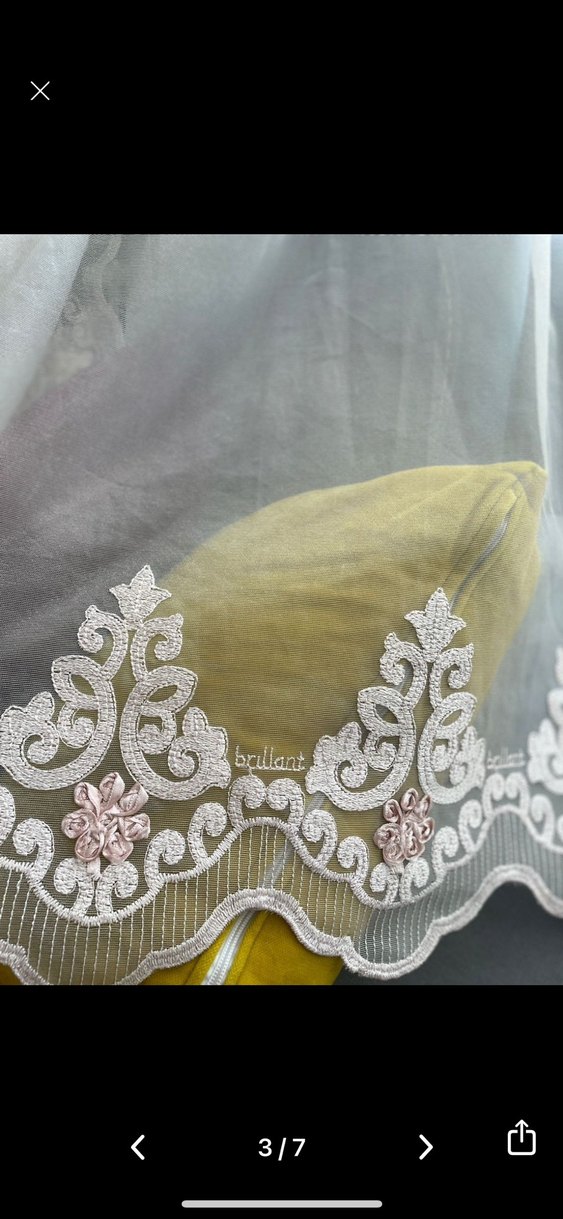 Pudra Nakışlı Brillant Tül - Görsel 5