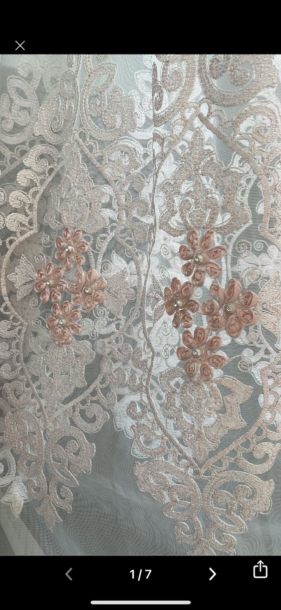 Pudra Nakışlı Brillant Tül - Görsel 2