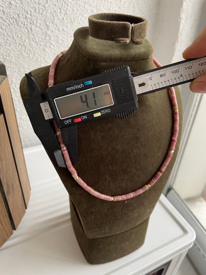 Pembe opal doğaltaş Kolye - Görsel 5