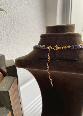 Lapis lazuli çelik ikili Kolye - Görsel 6