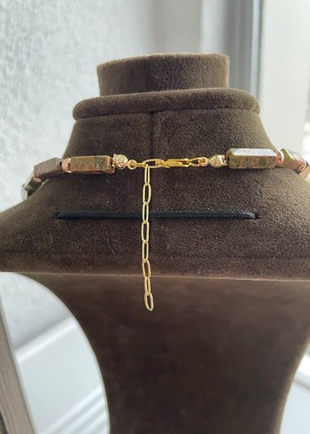 Unakit hematit doğaltaş kolye - Görsel 4