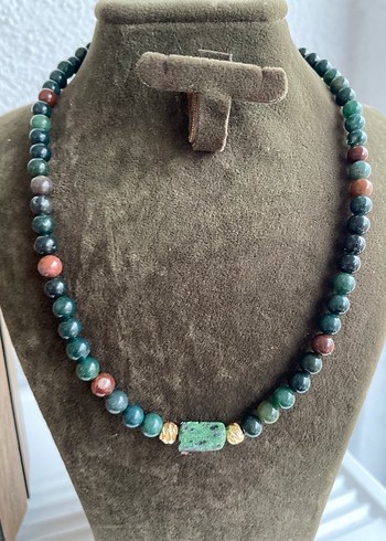 Kan taşı doğaltaş kolye - Görsel 3