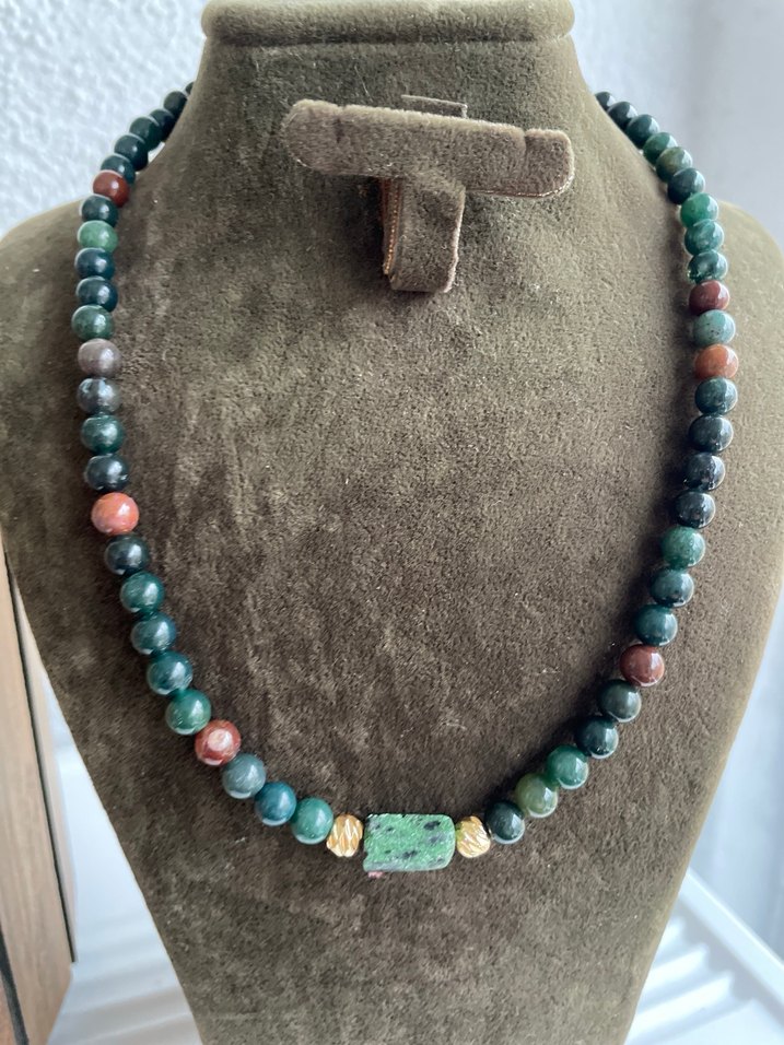 Kan taşı doğaltaş kolye - Görsel 3