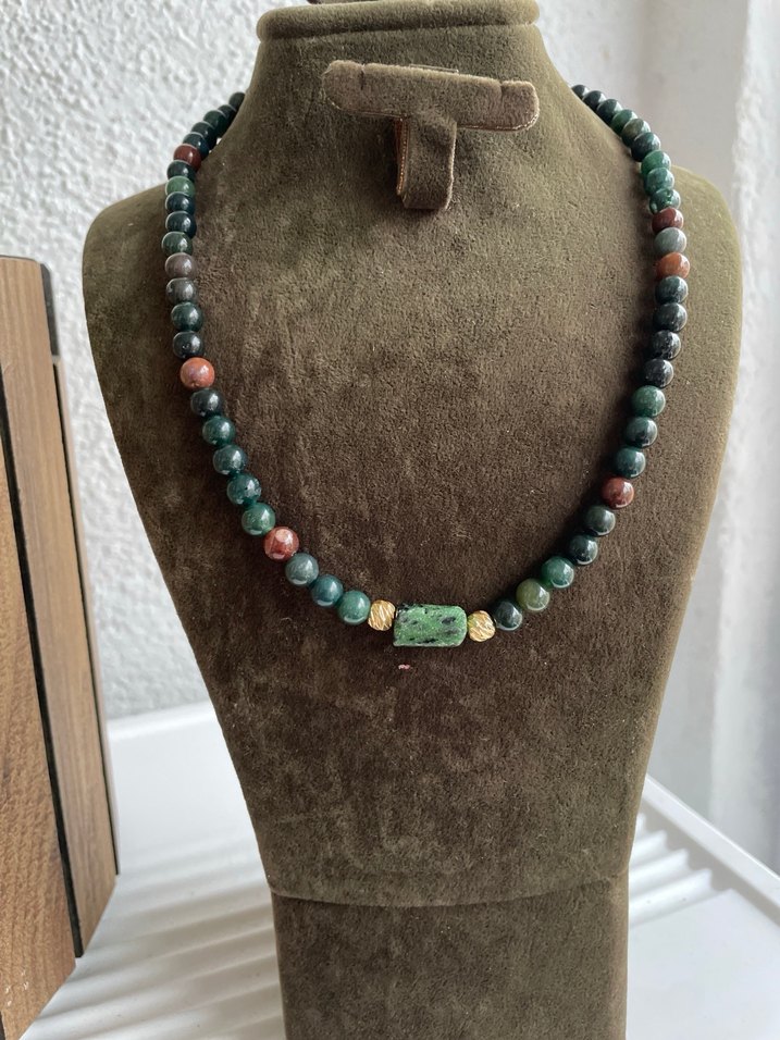 Kan taşı doğaltaş kolye - Görsel 4