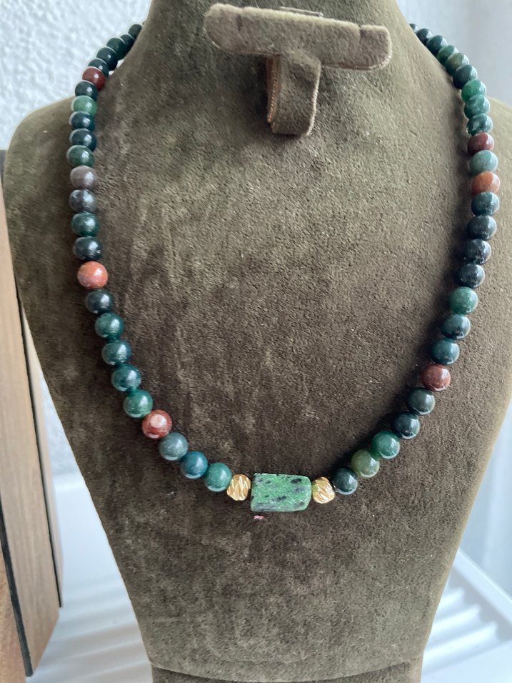 Kan taşı doğaltaş kolye - Görsel 2