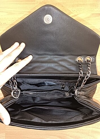 Beden siyah Renk Bagmori v nakışlı çanta büyük boy