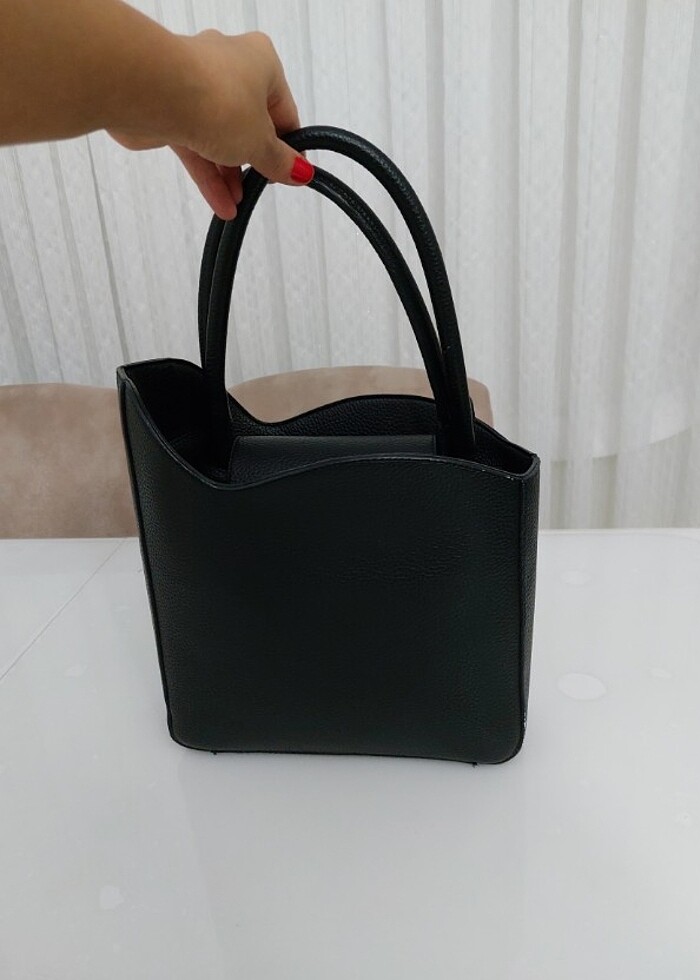 Elle Siyah Omuz Çantası - Görsel 4