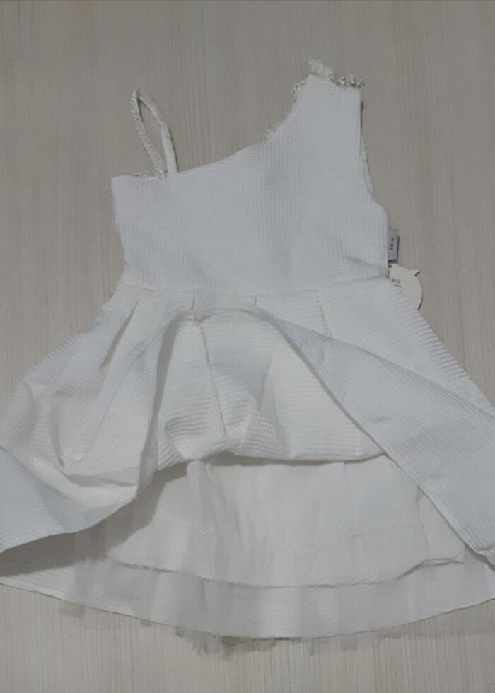 Beyaz Kız Çocuk Elbise - Görsel 2