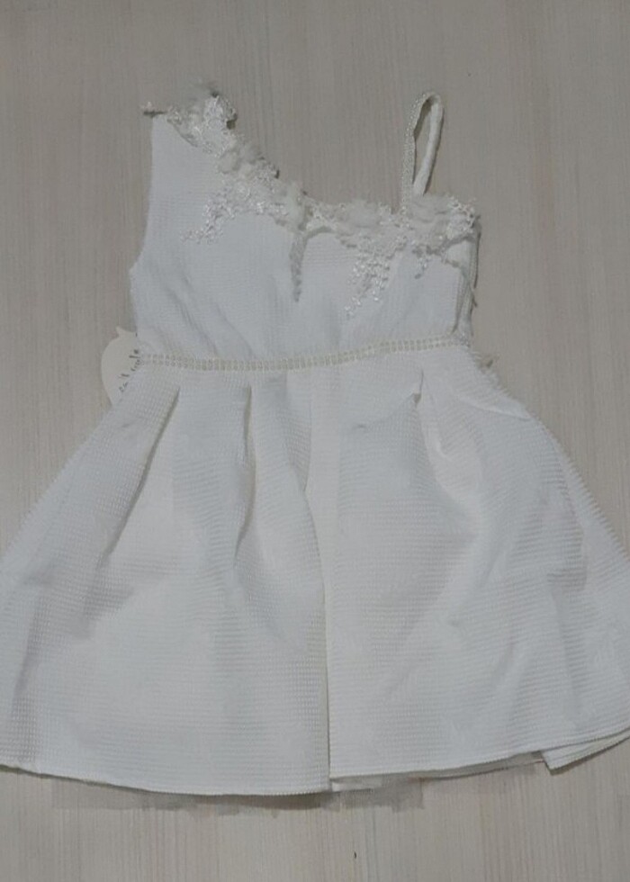 Beyaz Kız Çocuk Elbise - Görsel 3
