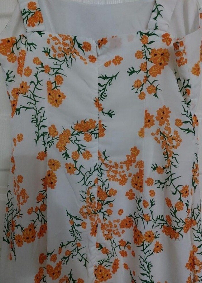 Çiçekli Kadın Elbise - Görsel 2