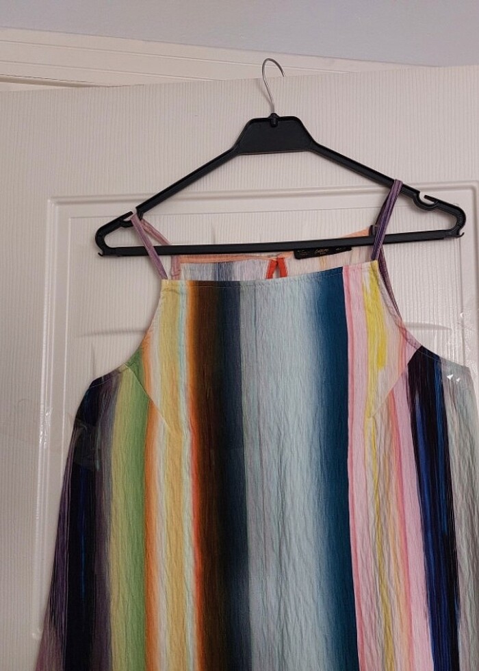 Renkli Uzun Elbise - Görsel 3