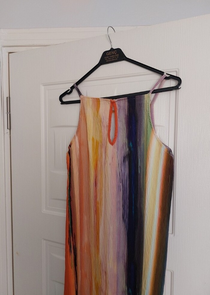 Renkli Uzun Elbise - Görsel 4