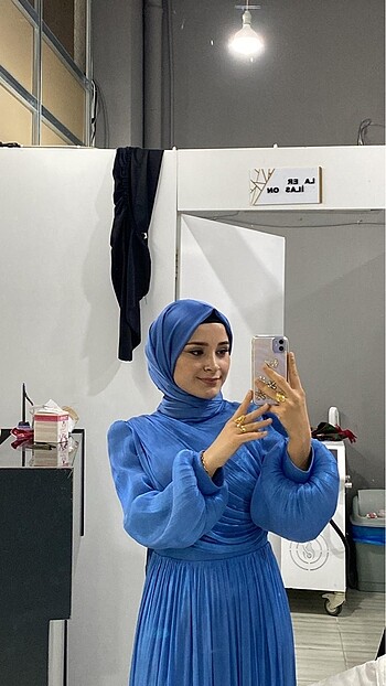 ? Şık Mavi Özel Gün Elbisesi ? 1 Kez Giyildi
