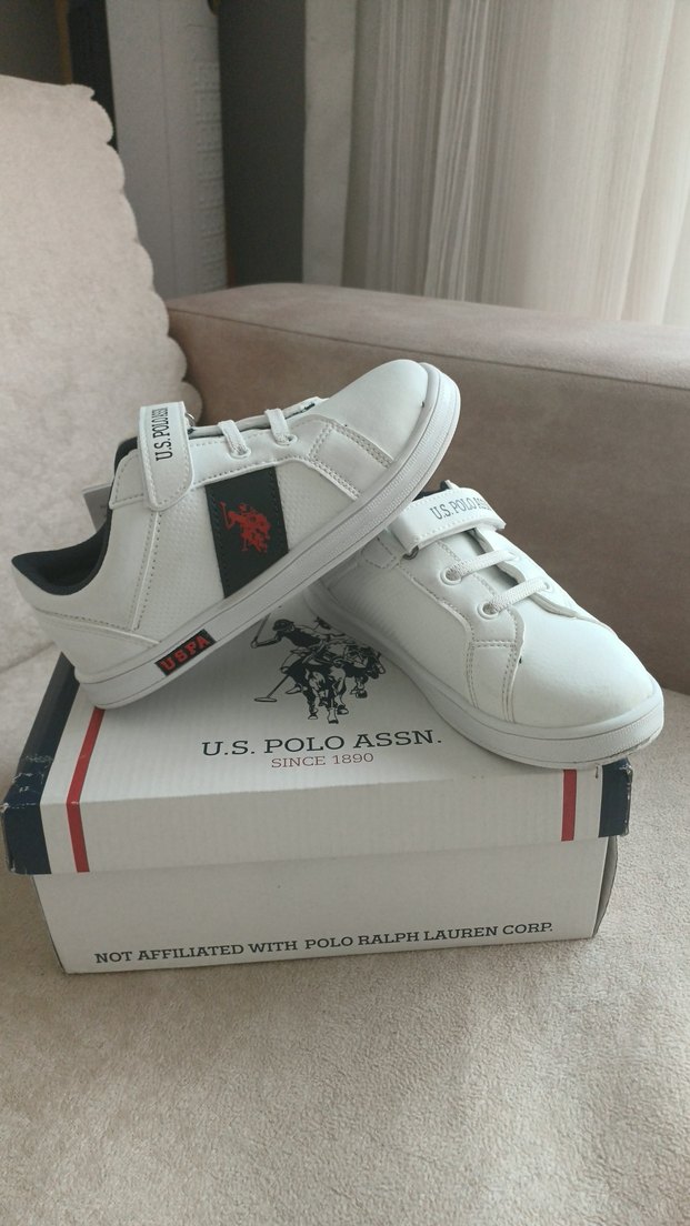 Beyaz Erkek Çocuk U.S. Polo Assn. Spor Ayakkabı - Görsel 3