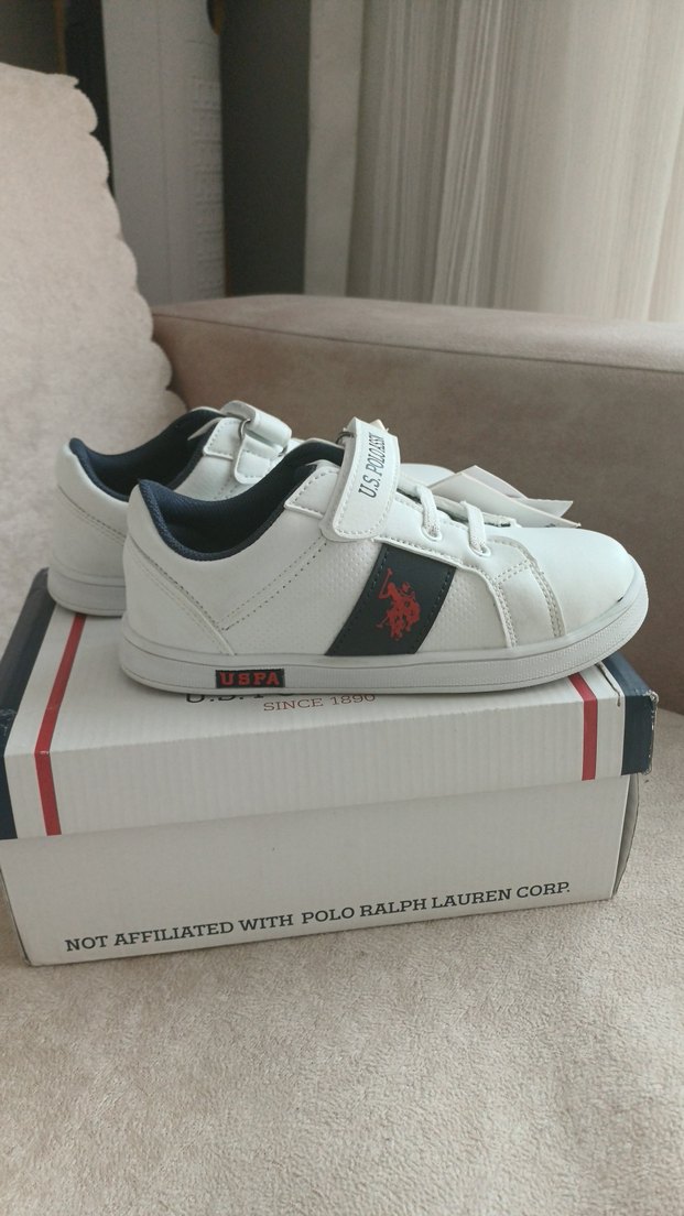 Beyaz Erkek Çocuk U.S. Polo Assn. Spor Ayakkabı - Görsel 2
