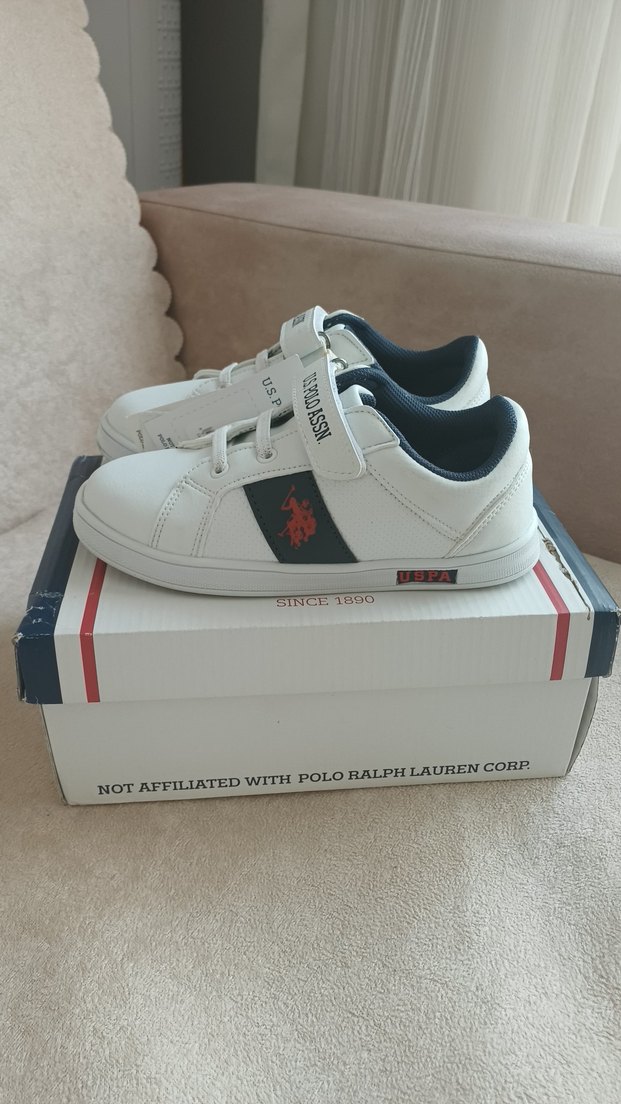 Beyaz Erkek Çocuk U.S. Polo Assn. Spor Ayakkabı - Görsel 4