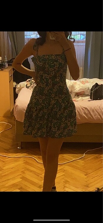 xs Beden Mini Çiçekli Elbise