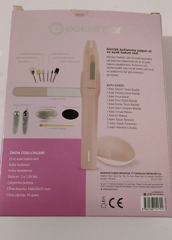 POLASMART PEMBE MANiKÜR PeDiKÜR SETİ - Görsel 3
