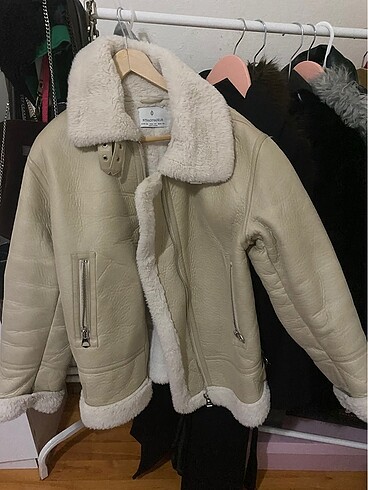 Stradivarius Stradivarius içi yünlü biker ceket